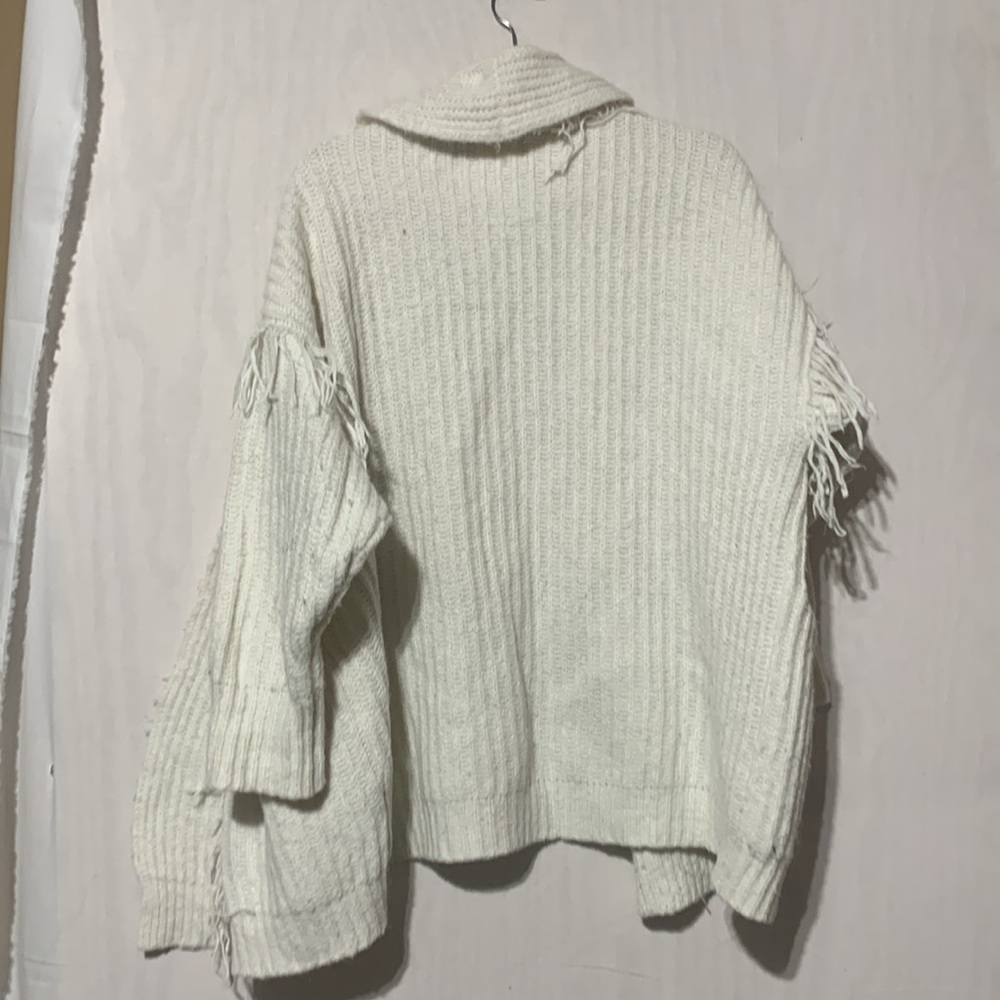 Anthropologie White Chunky Knit Cardigan Sweater - Picture 8 of 9